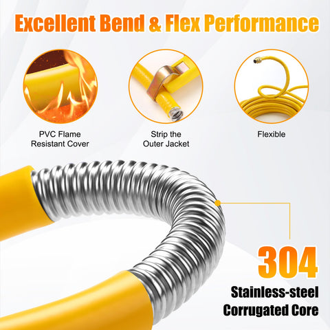 Flexible tubing bend demonstrates easy routing around obstacles for install