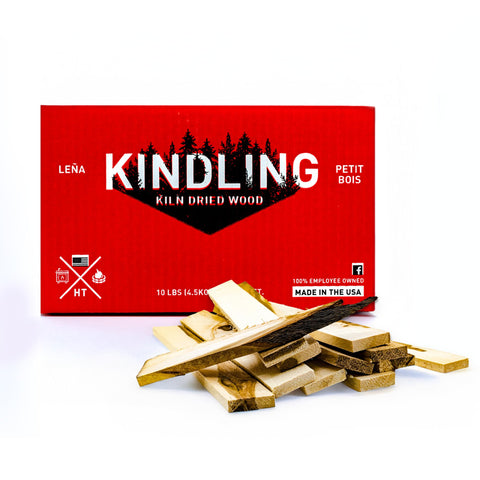North Woods Kindling fire starters neatly arranged for fast ignition