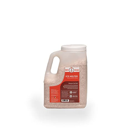 Northern Salt North Pro Heat calcium chloride blend close-up highlighting fast-acting formula.