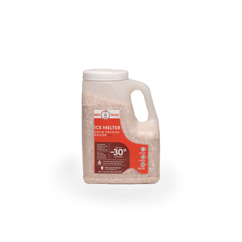 Northern Salt North Pro Heat melter action showing fast ice removal on surfaces.