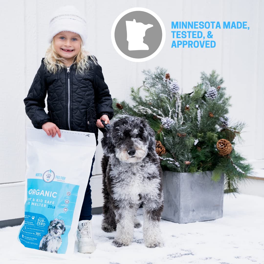 Northern Salt North Pro Paw crystal ice melt works to sub-zero temps, enabling faster melting.