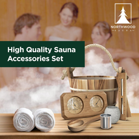 Northwood Sauna red cedar wood finish highlights natural grain