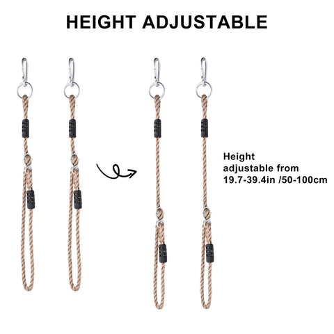 NOSTIFY stainless steel carabiners for secure swing connections.