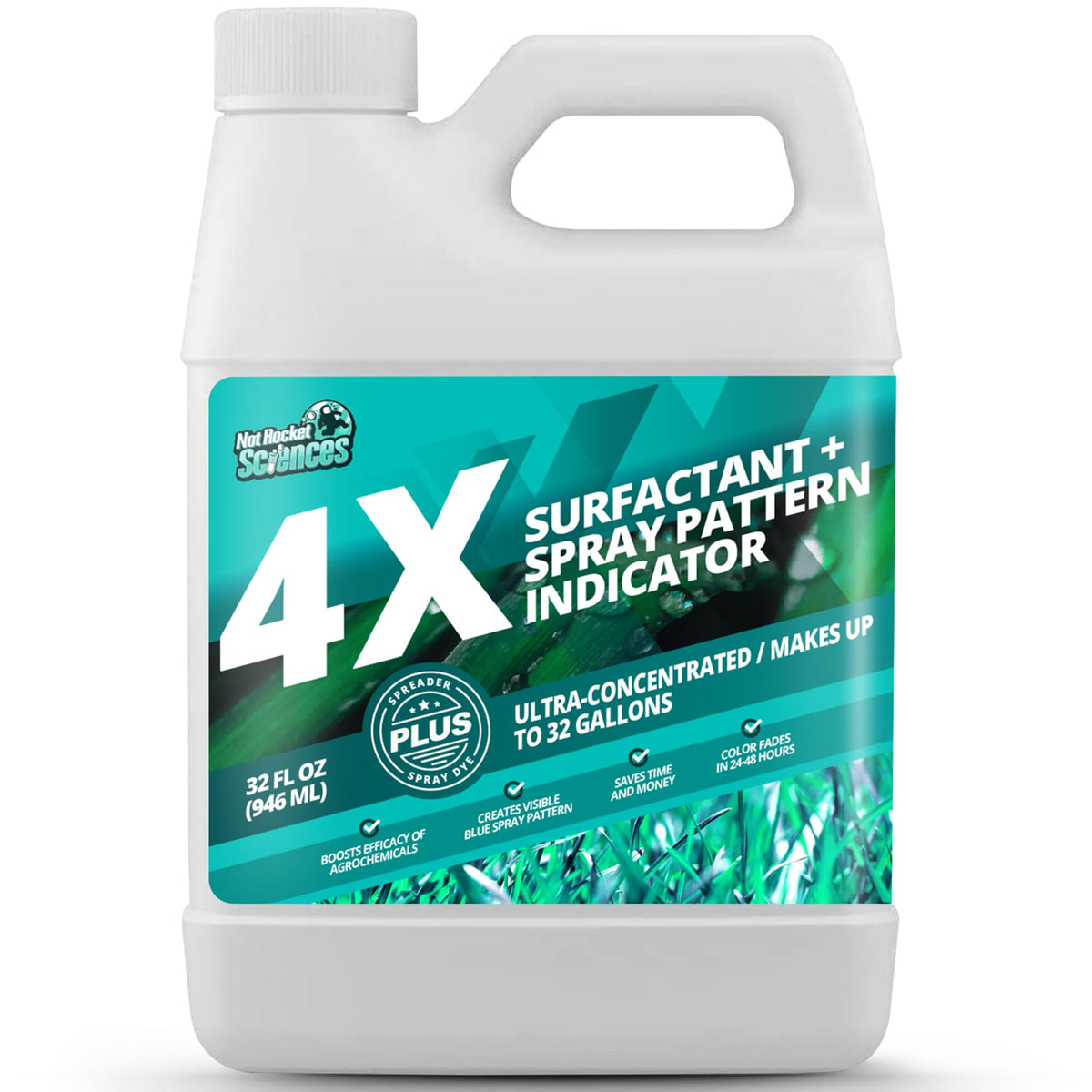 Not Rocket Sciences 32oz spray indicator dye tracks turf coverage for precise application.