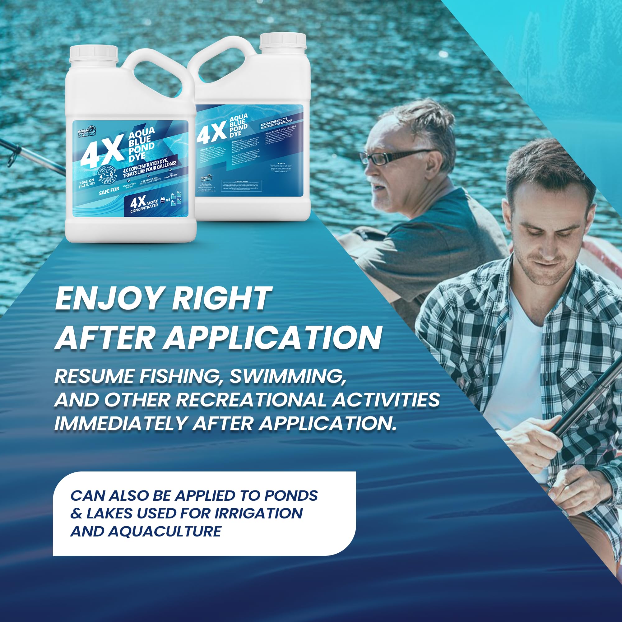 Not Rocket Sciences Aqua Blue Pond Dye delivers long-lasting color across seasons.