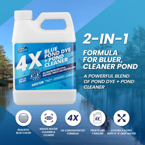 Not Rocket Sciences blue pond water looks clearer after dye application
