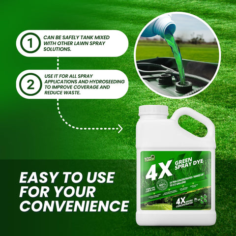Not Rocket Sciences green spray dye application-use aids precise spray and hydroseeding processes.