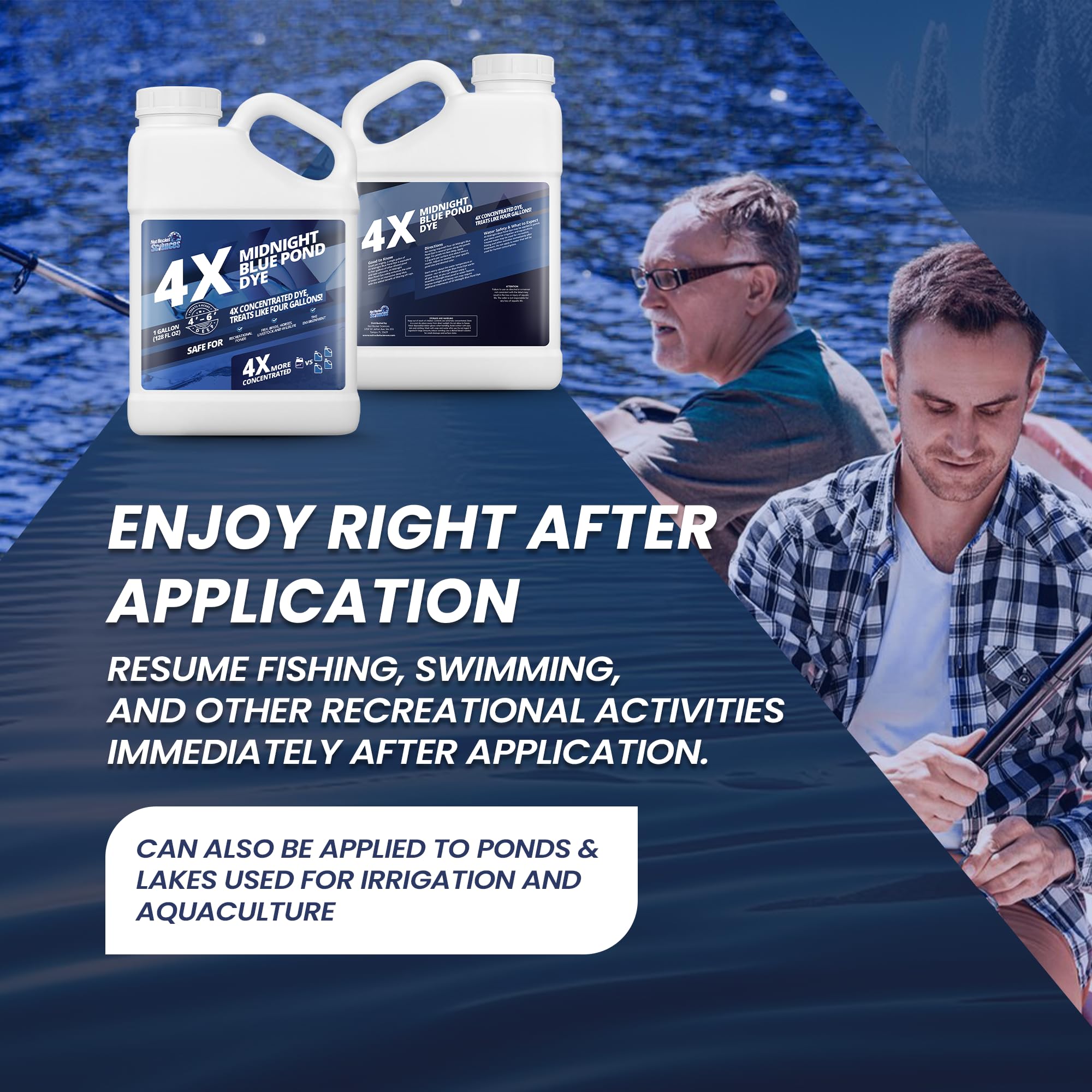 Not Rocket Sciences easy-to-use dye—no mixing needed for simple pond color management