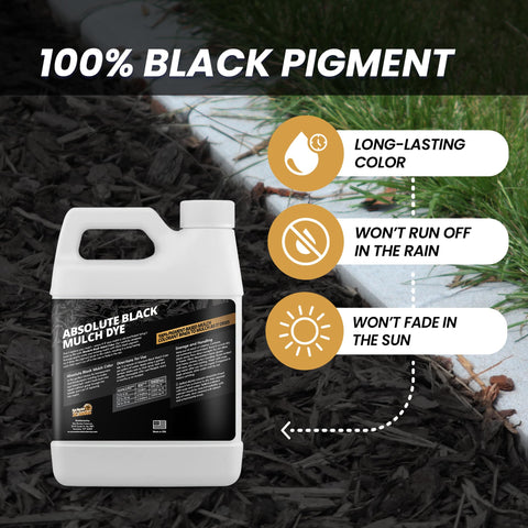 Not Rocket Sciences Mulch Dye sprayer application on garden beds for quick, even color
