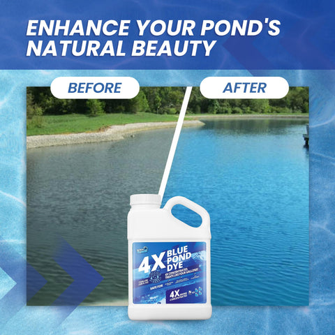 Not Rocket Sciences pond dye pour application demonstrating even distribution