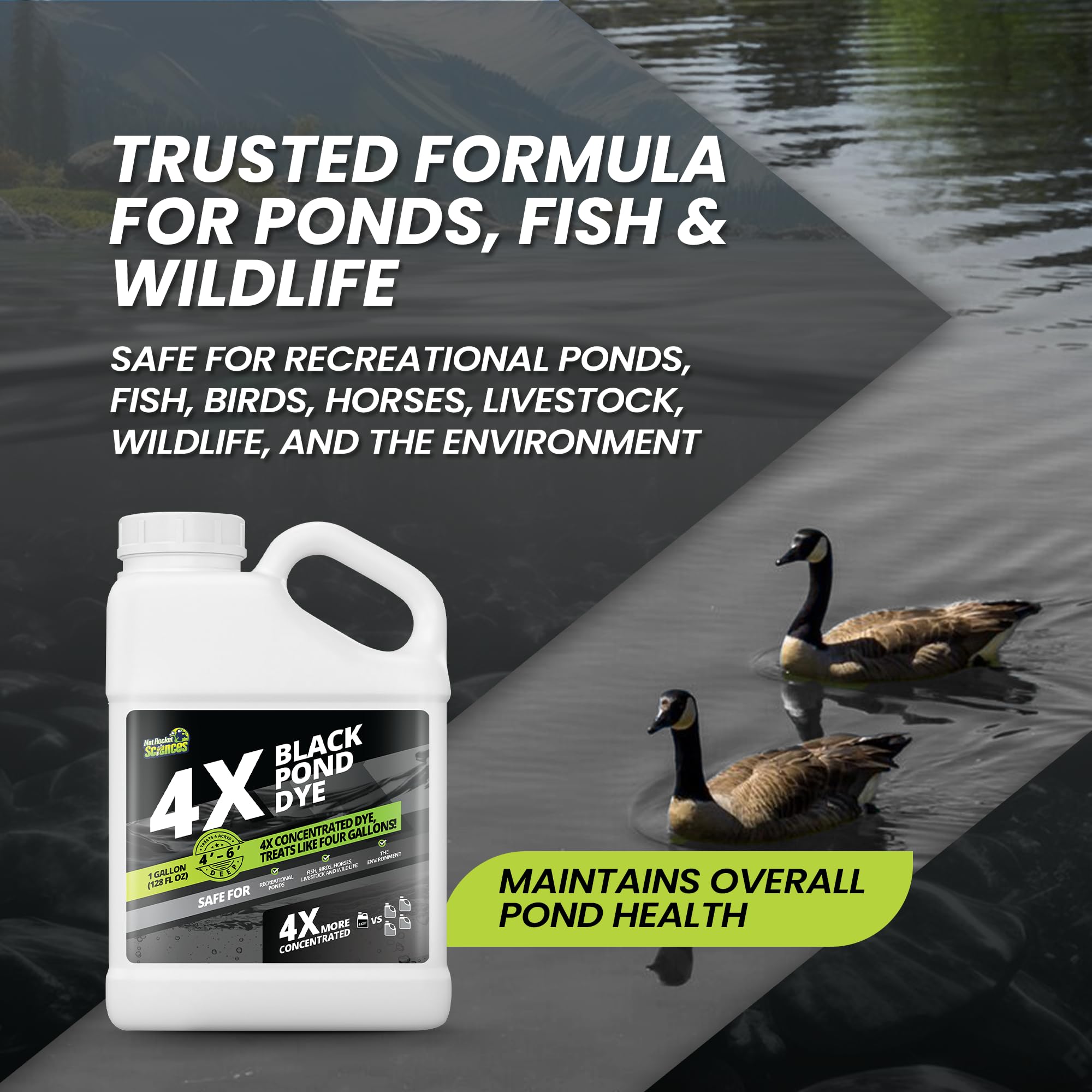 Not Rocket Sciences pond dye application enables simple monthly maintenance.