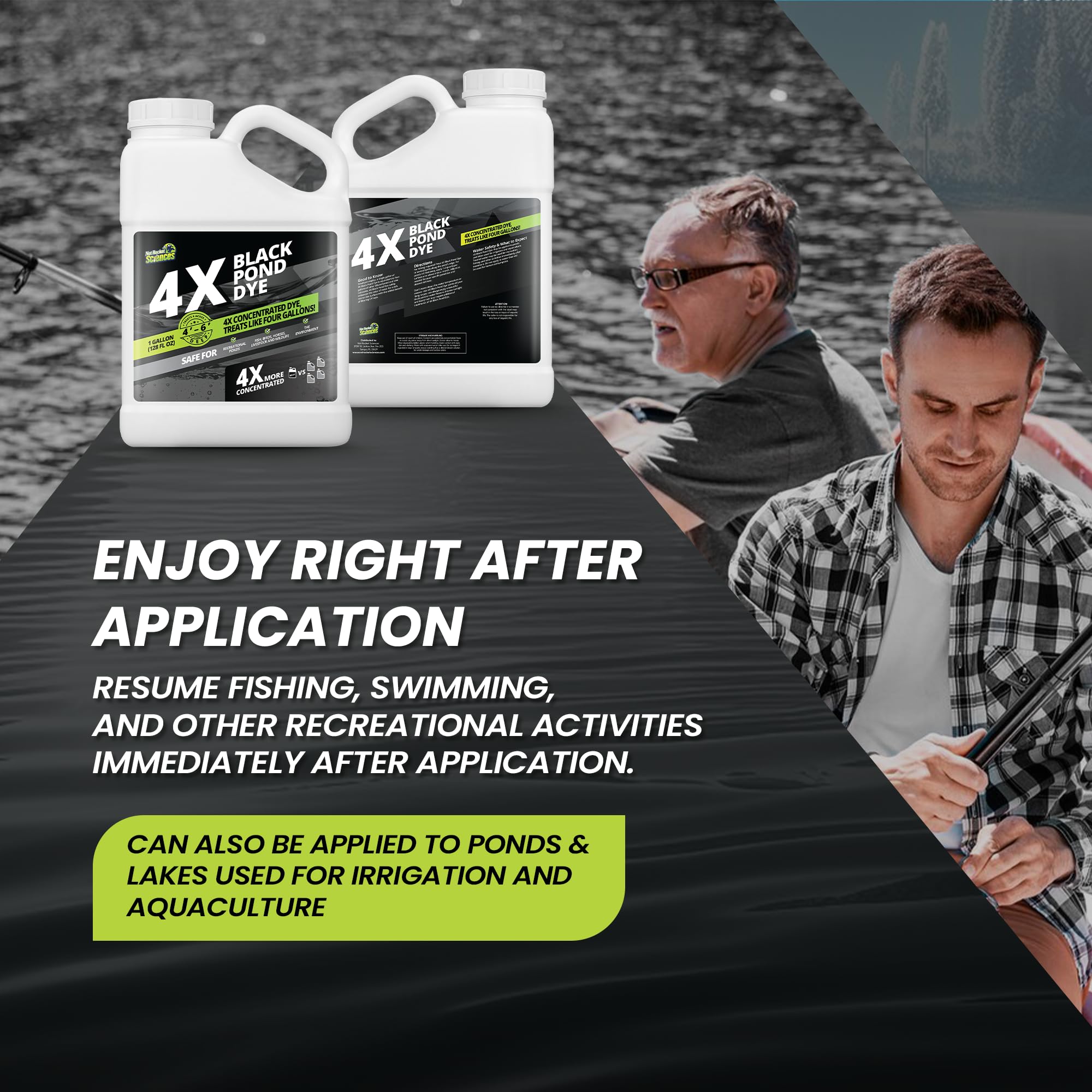 Not Rocket Sciences pond dye easy-use option simplifies pond care.