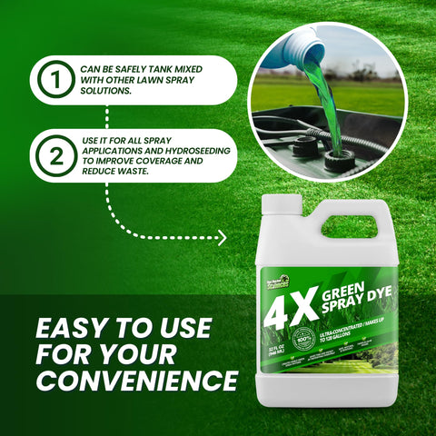 Not Rocket Sciences turf dye is safe for pets, family, and environment.