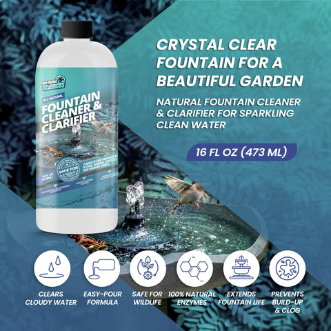 Not Rocket Sciences Water Fountain Cleaner pour action demonstrates simple dispensing for clean water.