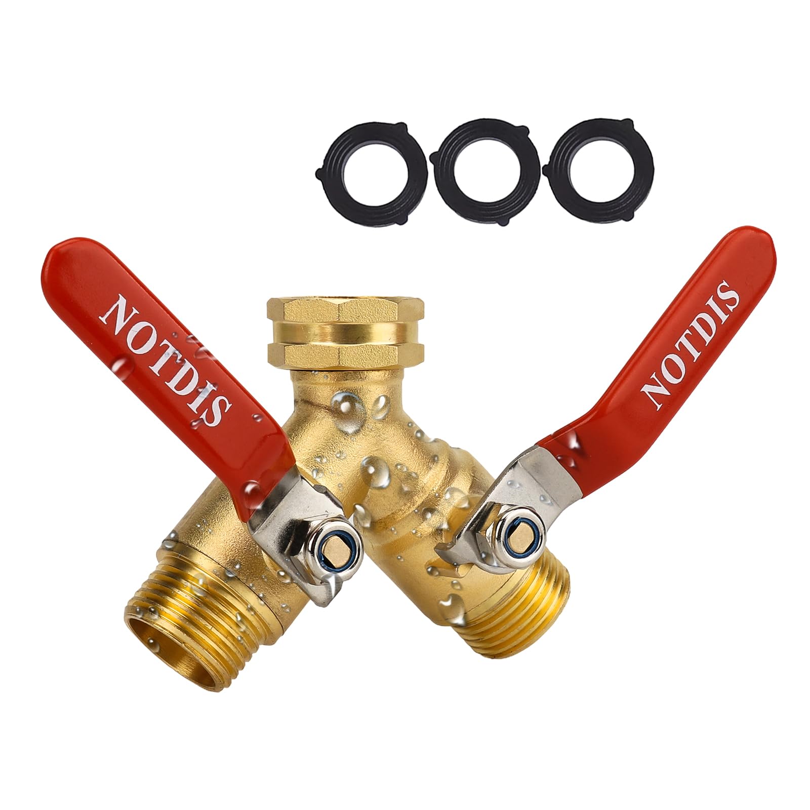 NOTDIS hose-splitter-heavy-duty-brass enables reliable dual-outlet watering for gardens.