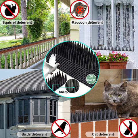 Notfjk Bird Spikes base dimensions 112 inches for broad coverage.