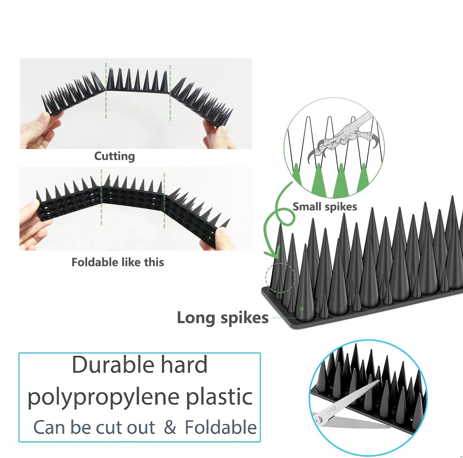 Notfjk Bird Spikes easy installation with pre-drilled holes.