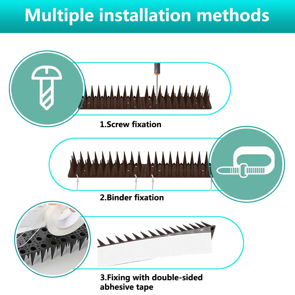 Notfjk Bird Spikes durable PP material withstands outdoor weather.