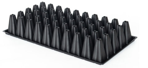 Nothers RooTrimmer 50-cell tray, top view showing soil capacity.