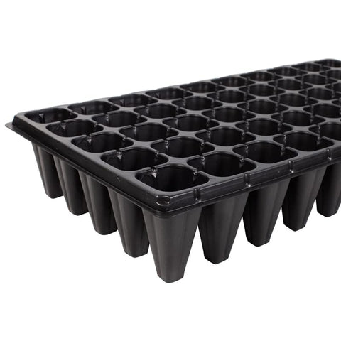 Nothers RooTrimmer tray in greenhouse for seedling propagation.