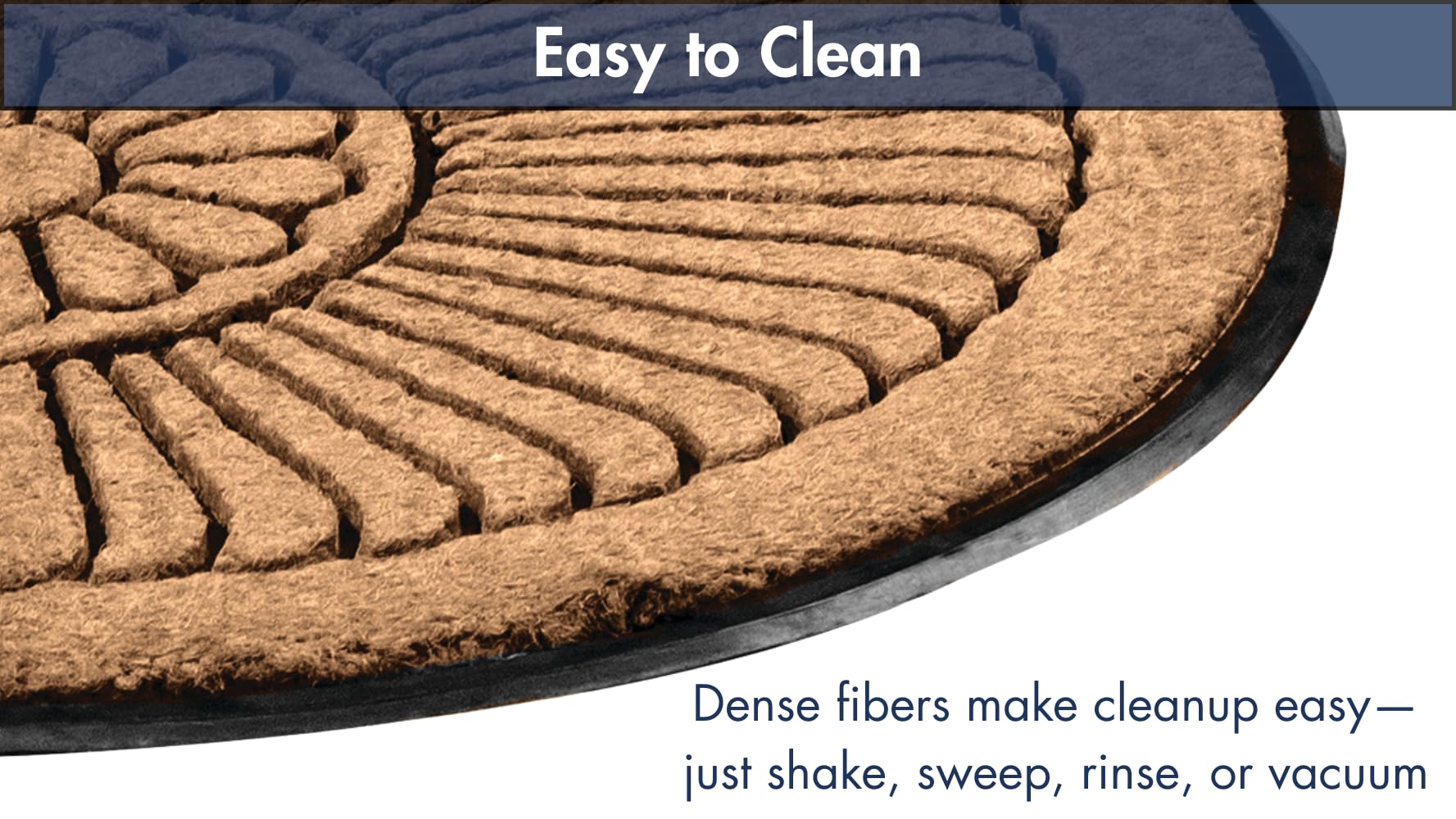 Notrax half-circle mat preserves floors and catches grime at entryways.