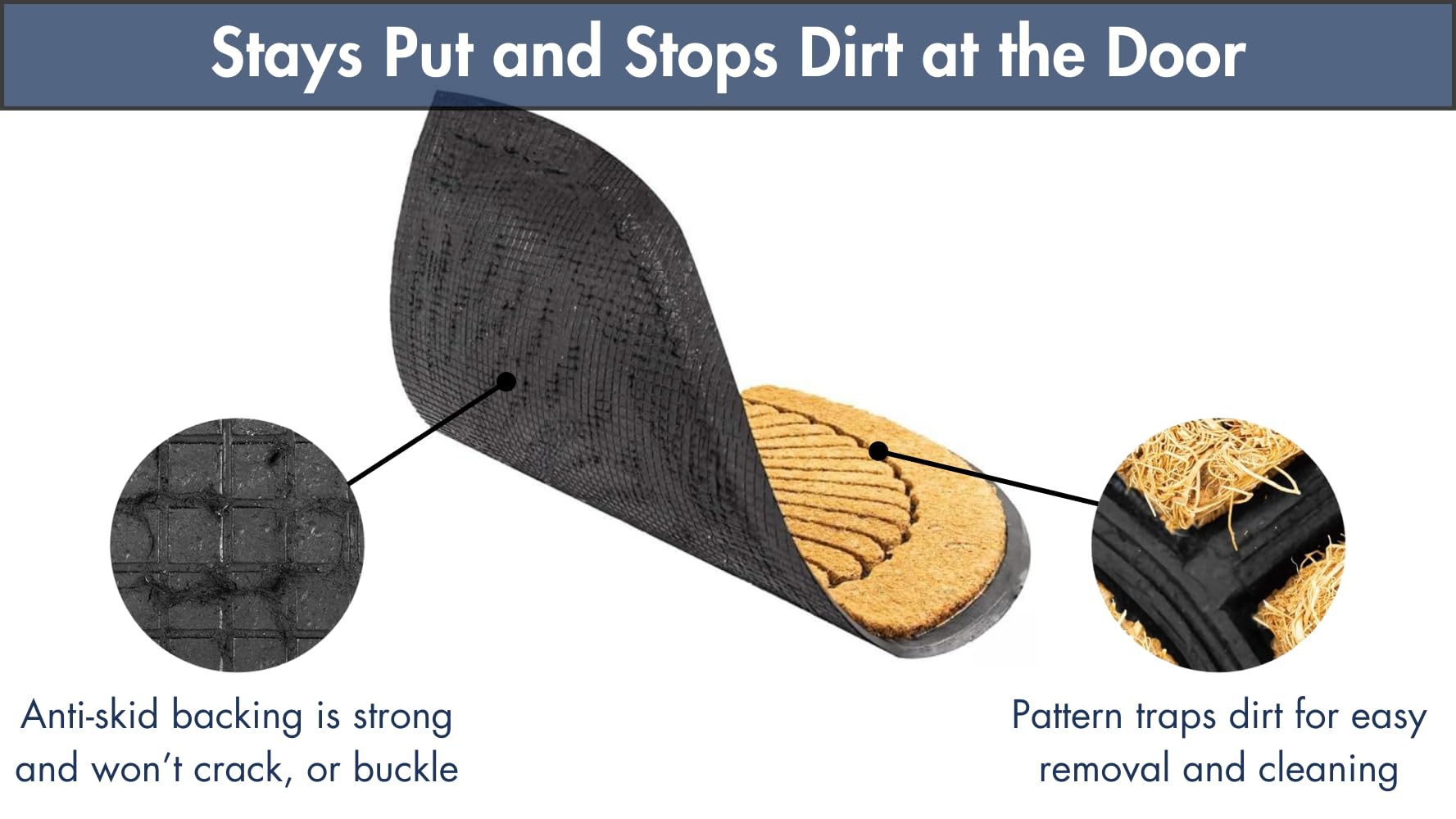 Notrax outdoor-indoor use mats withstand weather and heavy foot traffic.