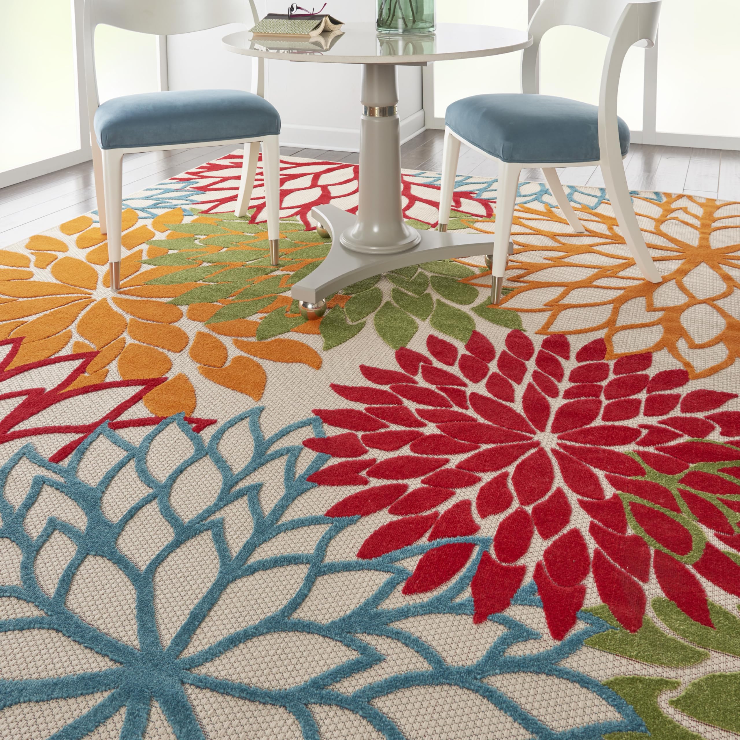 Nourison Aloha indoor/outdoor rug ideal for entryways and patios.