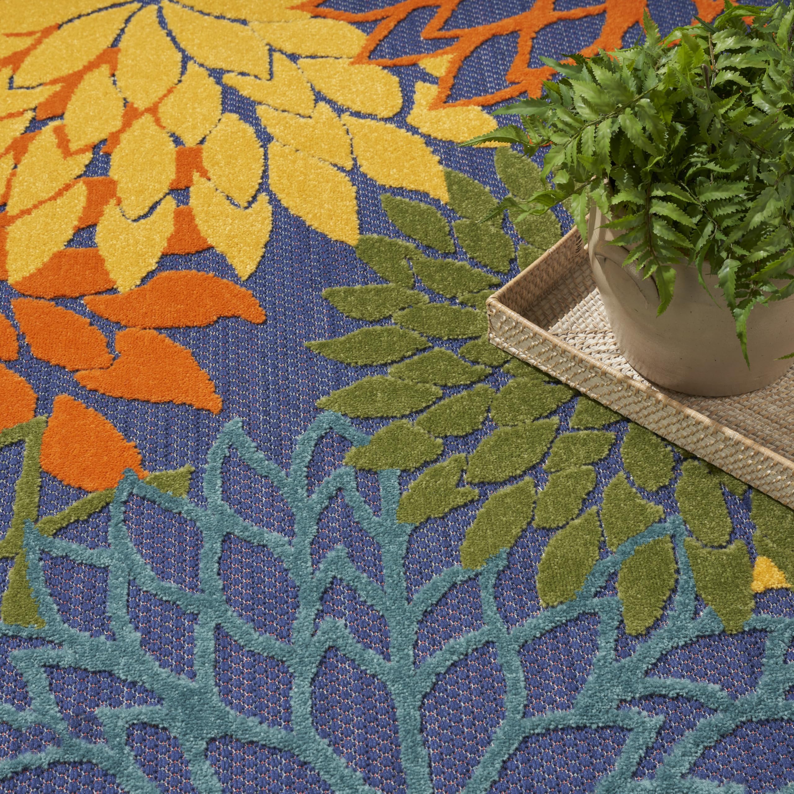Nourison Aloha polypropylene weave offers durable performance in high-traffic spaces.