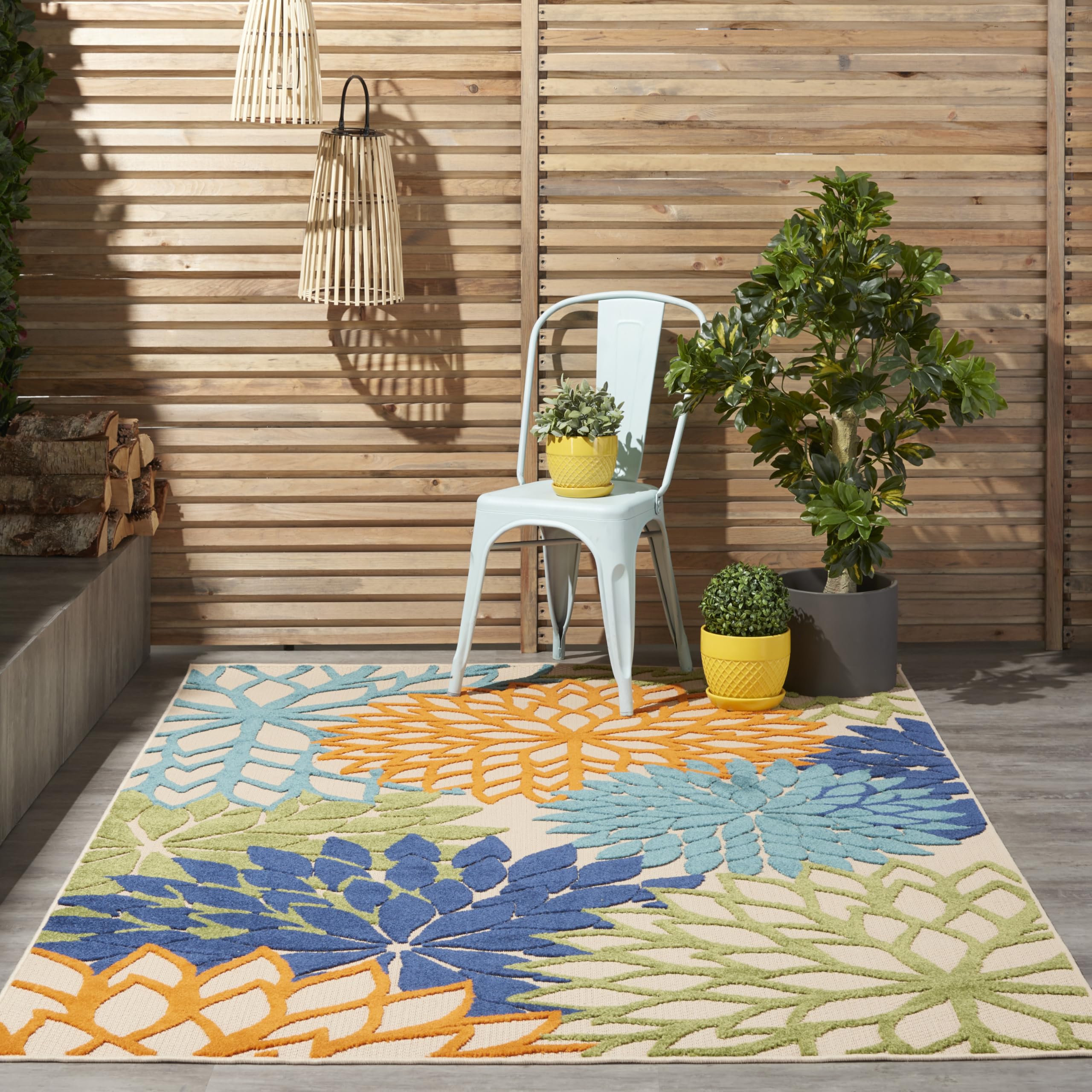 Nourison Aloha flat weave delivers a durable low-profile surface