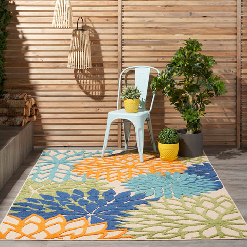 Nourison Aloha flat weave delivers a durable low-profile surface
