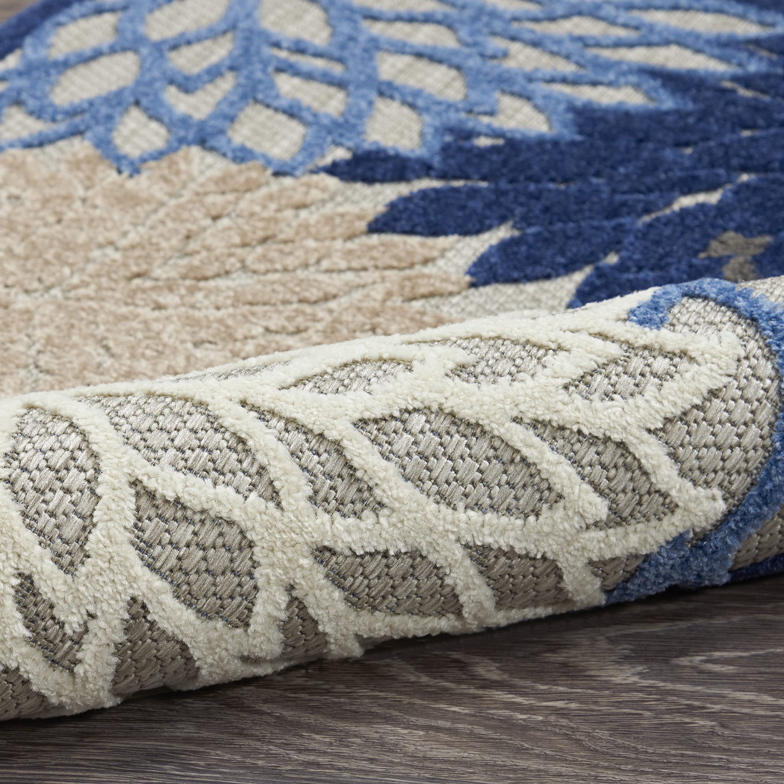 Nourison Aloha rug pad recommendation helps secure placement