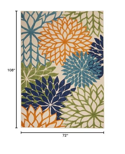 Nourison Aloha rug texture close-up shows raised pattern for tactile interest