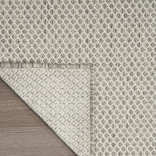 Nourison Courtyard 8x10 size laid out in a room for balanced spacing