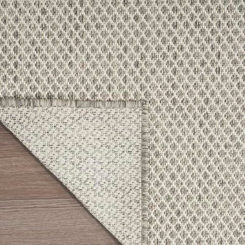 Nourison Courtyard 8x10 size laid out in a room for balanced spacing