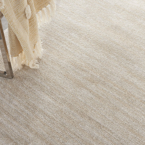 Nourison Essentials ivory beige rug soft texture close up, great underfoot comfort