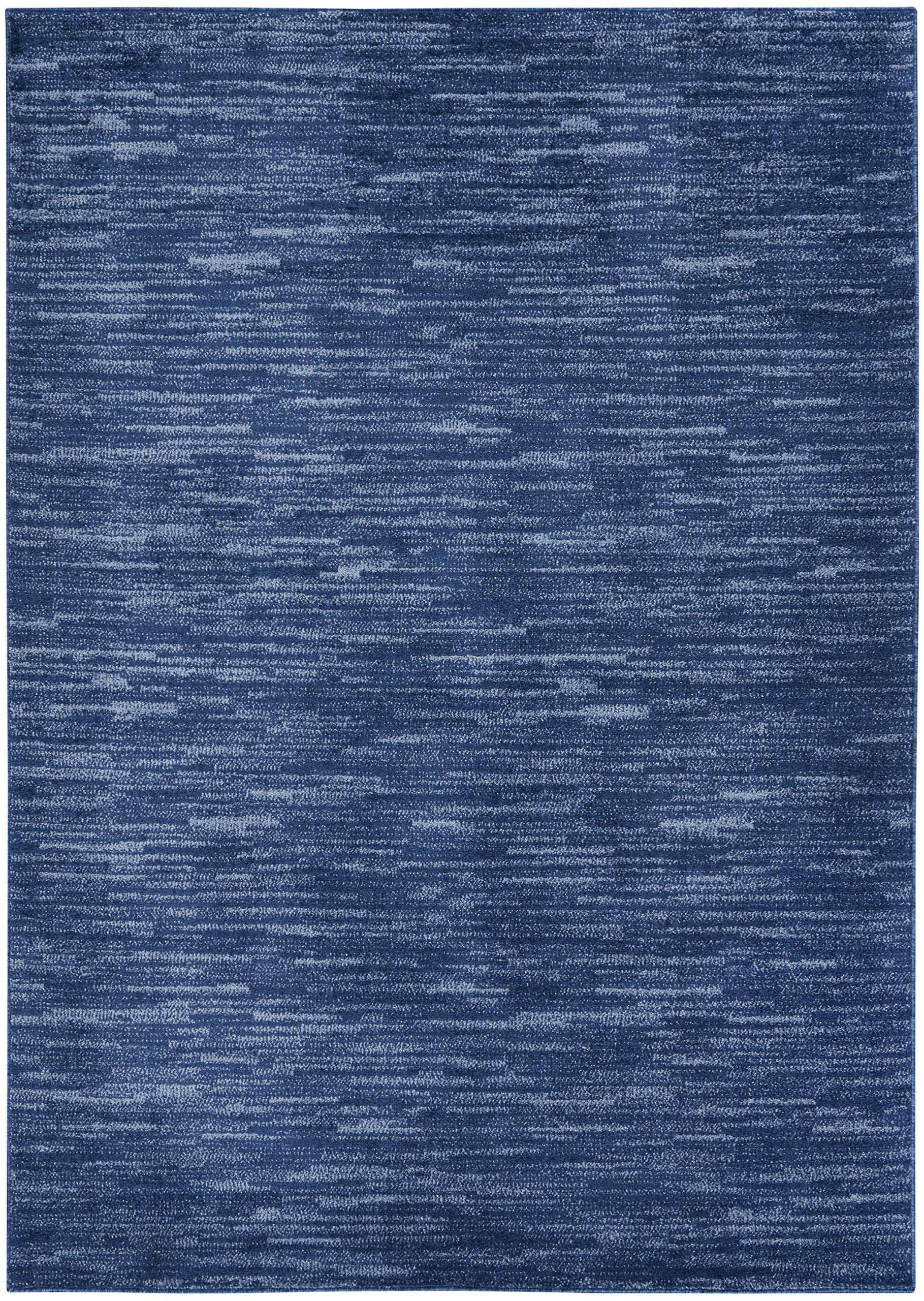 Nourison Essentials navy blue 5x8 rug living room ambience