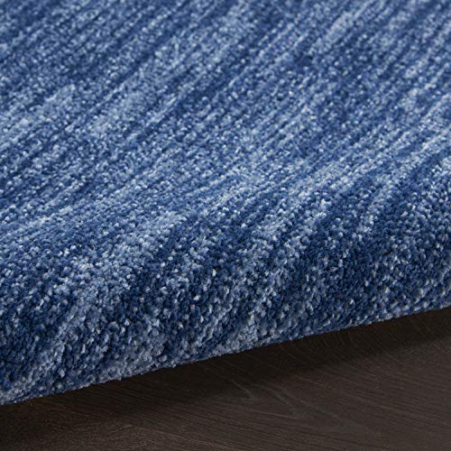 Nourison Essentials navy blue rug polypropylene fibers enable quick drying