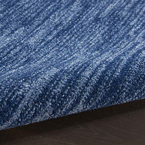 Nourison Essentials navy blue rug polypropylene fibers enable quick drying