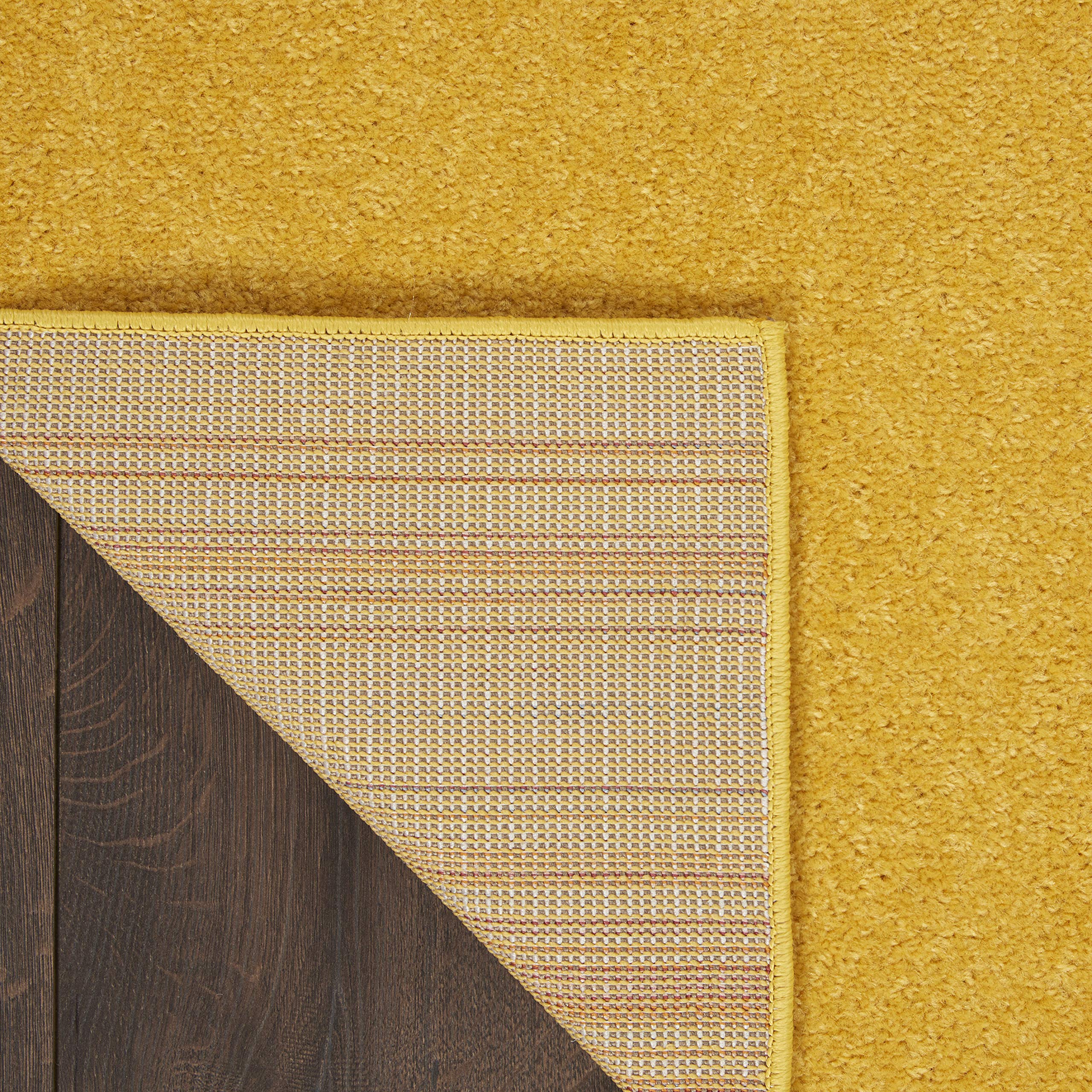 Nourison Essentials Yellow 2x6 runner borderless design suits modern interiors