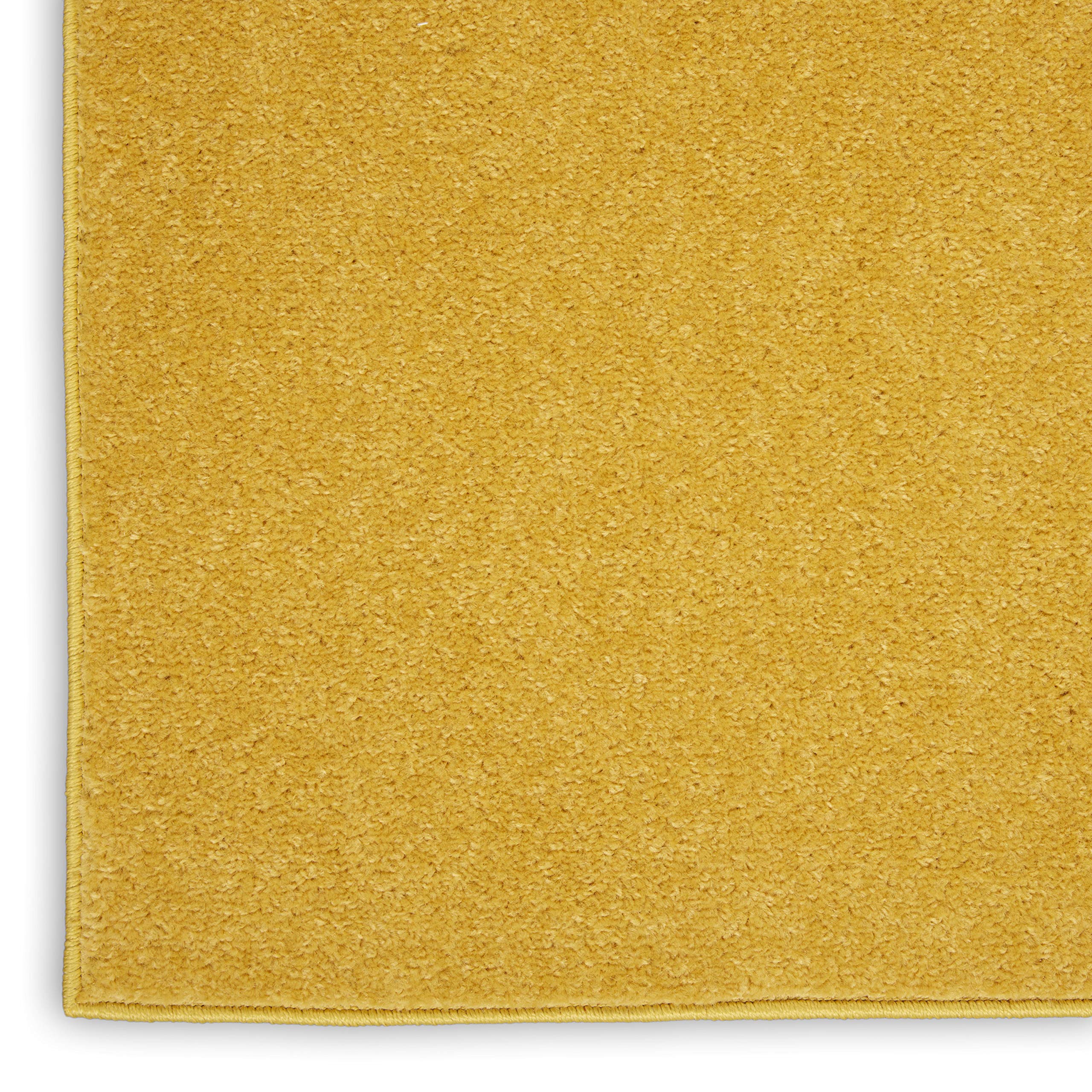 Nourison Essentials Yellow 2x6 runner serged edge construction lasts longer