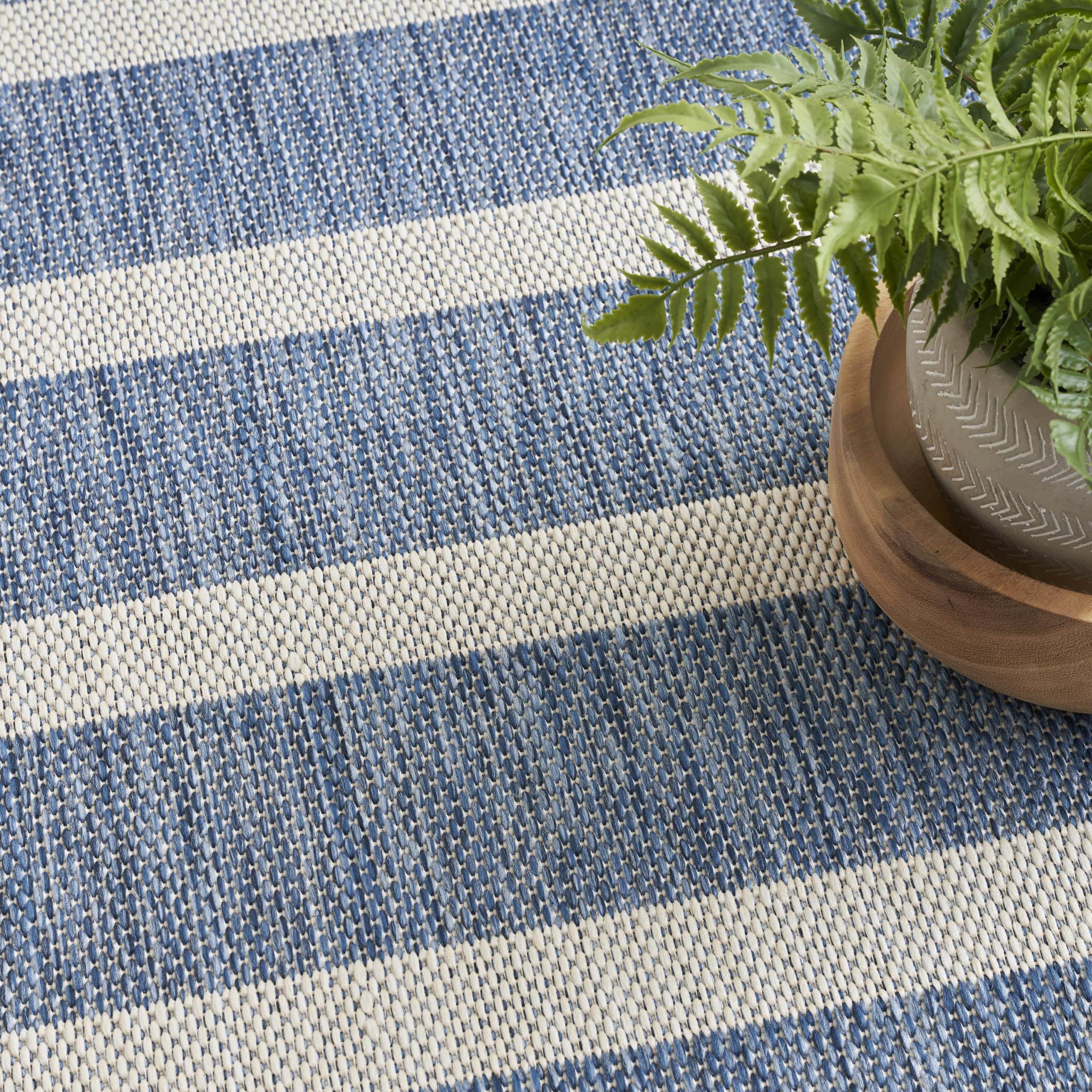 Nourison Positano navy ivory coastal charm for living rooms.