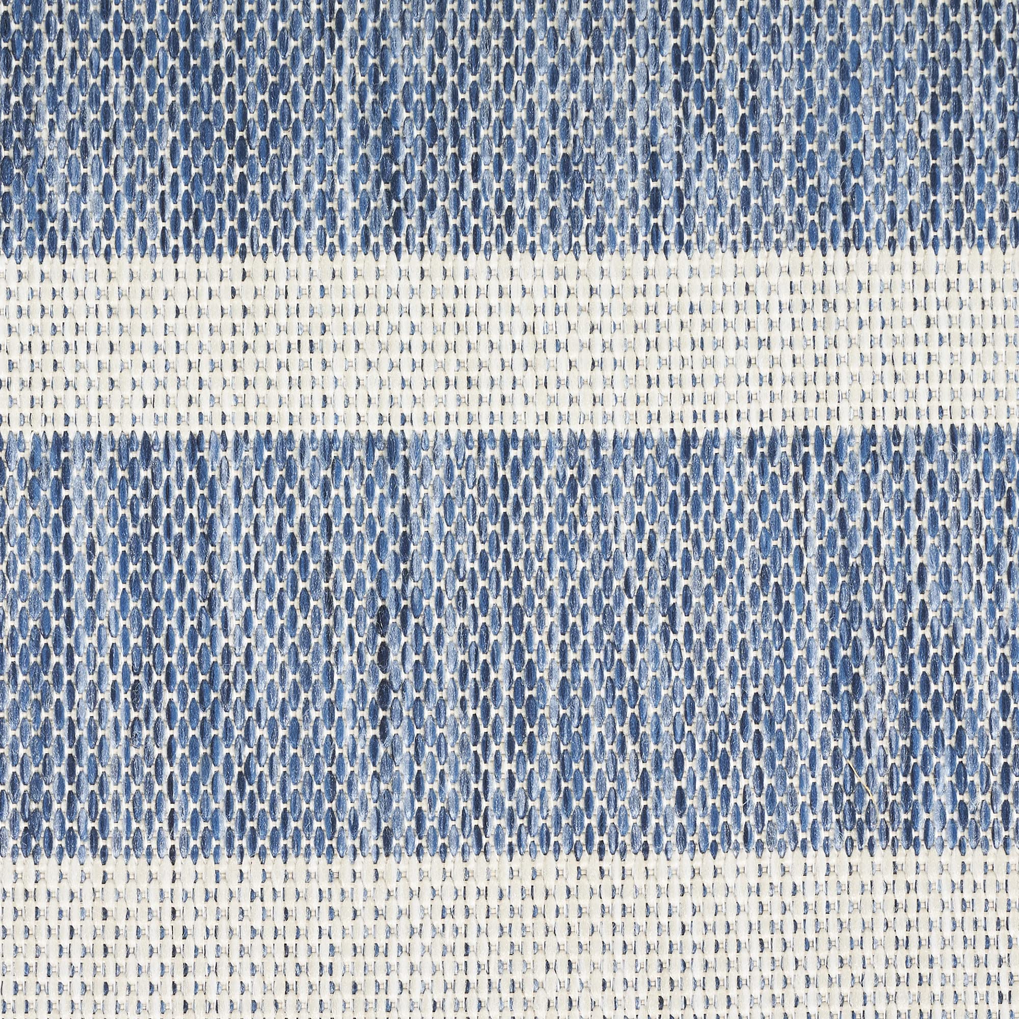 Nourison Positano navy ivory rug for kitchen spaces.
