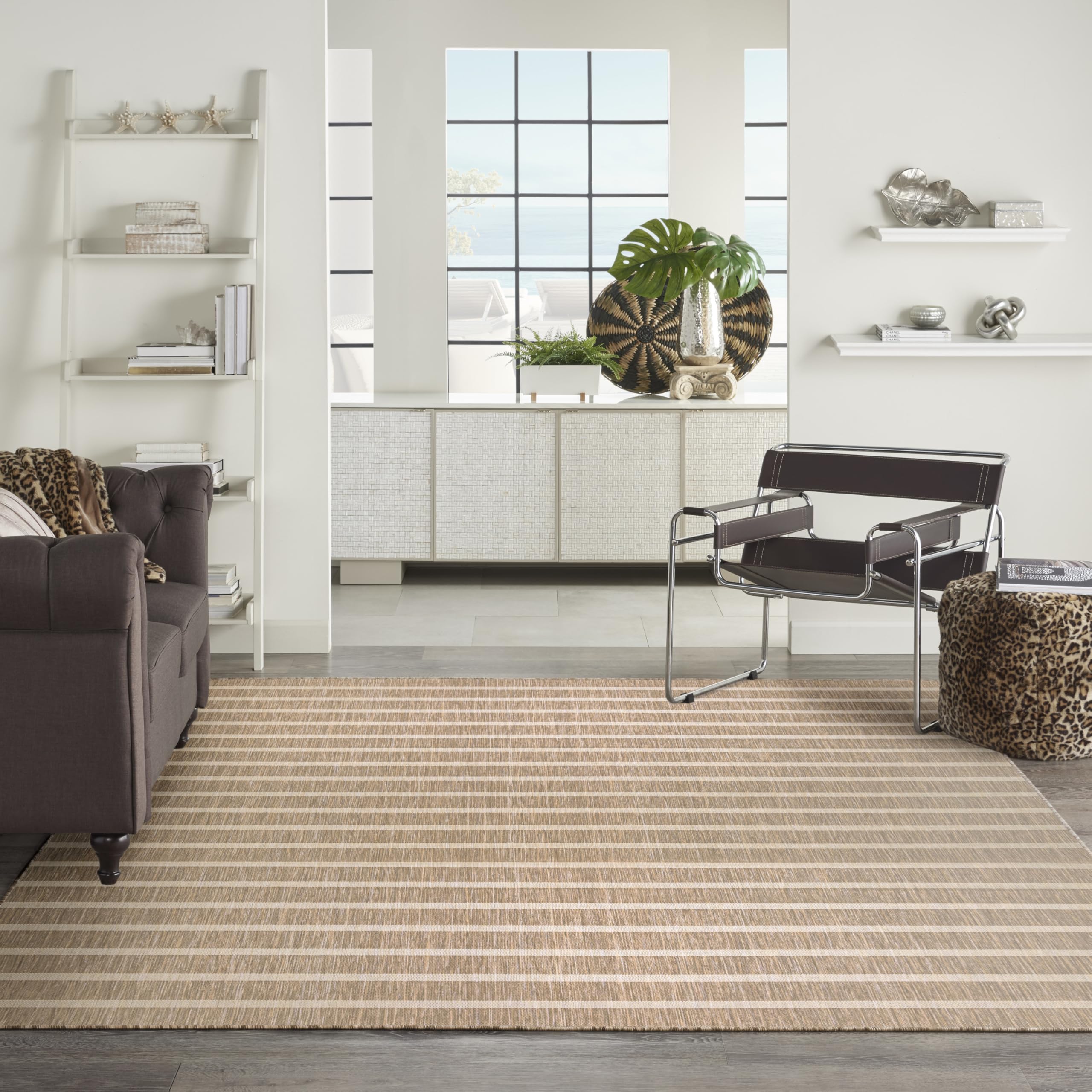 Nourison Positano space-dyed yarns closeup adds nuanced color depth in interiors.