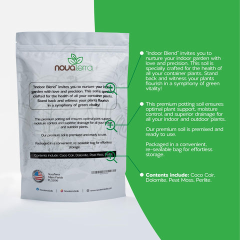 Nova-TERRA indoor herb garden ready-to-use potting mix for herbs.