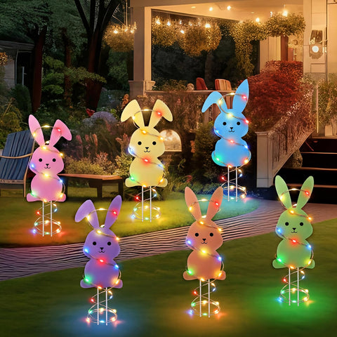 Novabright easy setup for outdoor Easter decoration without tools.