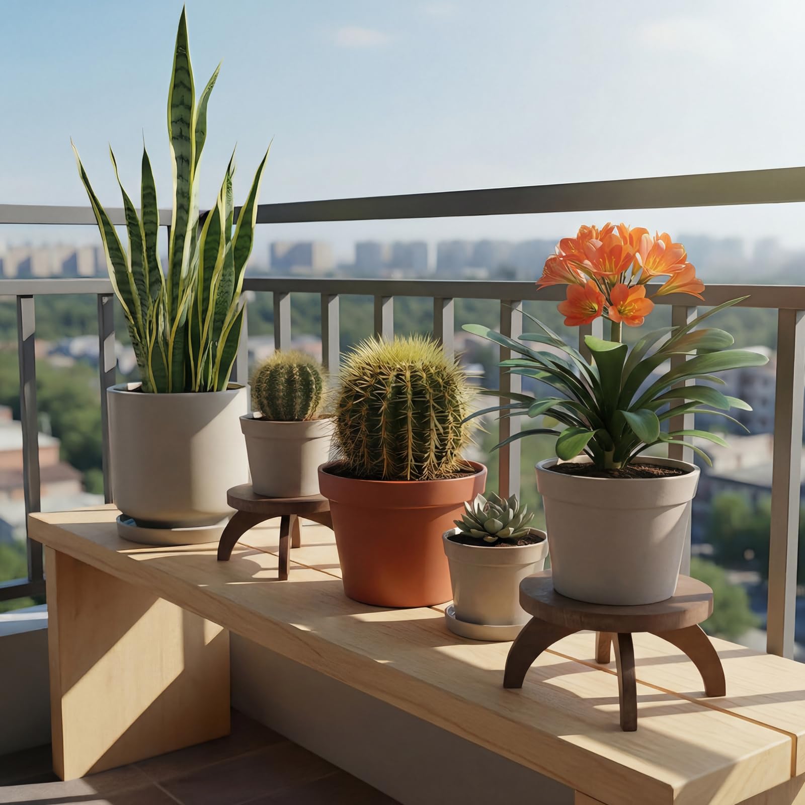 Novabright indoor-outdoor plant display riser for small pots.