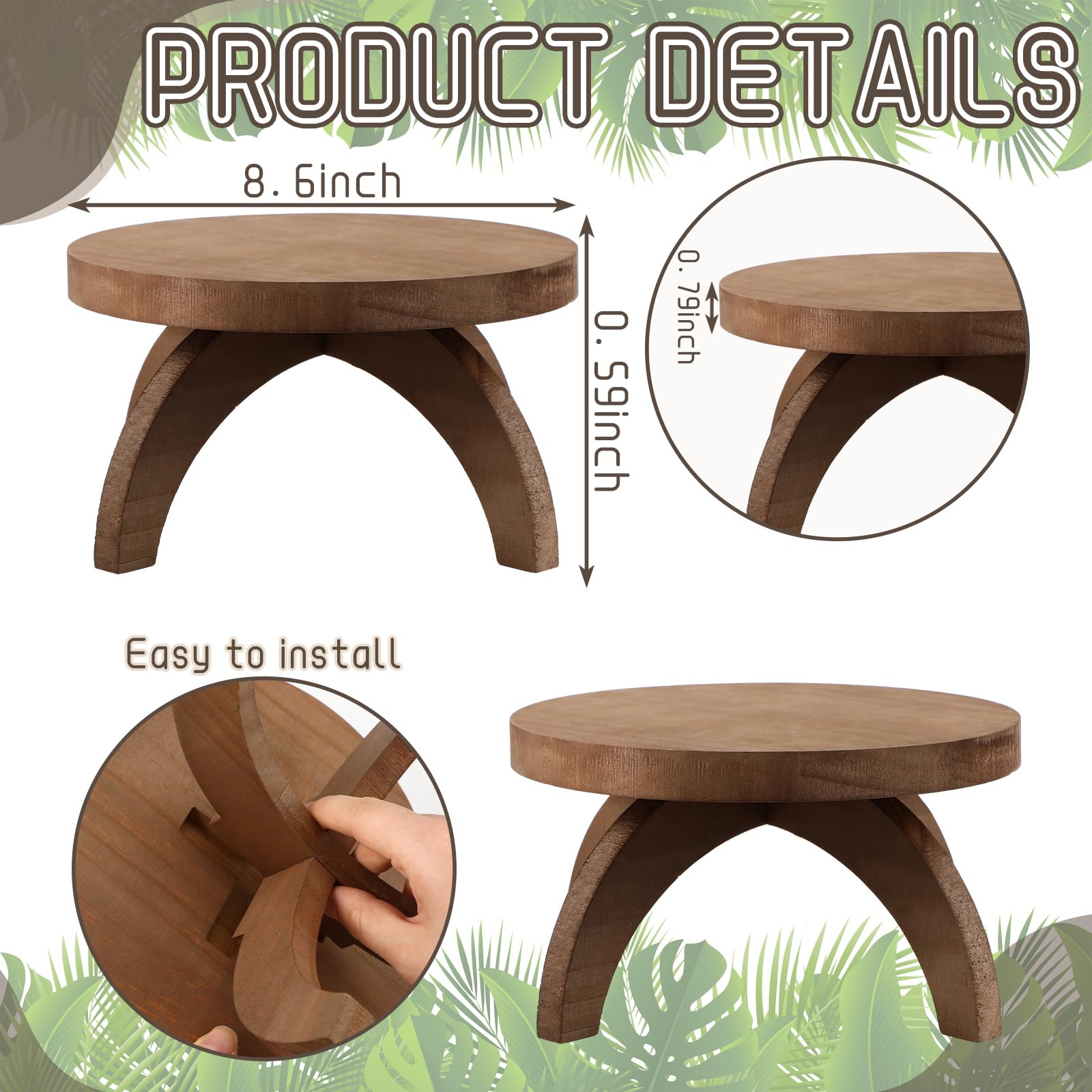 Novabright low-wood pedestal 22 cm ideal for compact spaces.