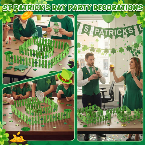 Novabright photo-ready shamrock display for festive party photos