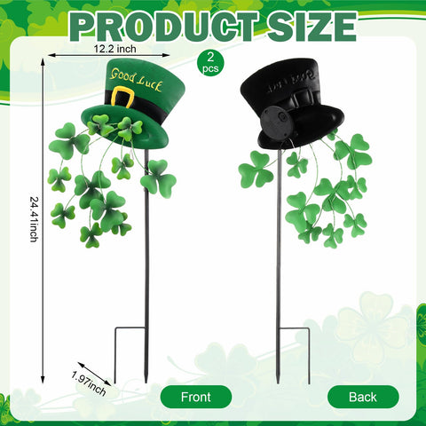 Novabright yard sign featuring shamrock clusters for garden cheer