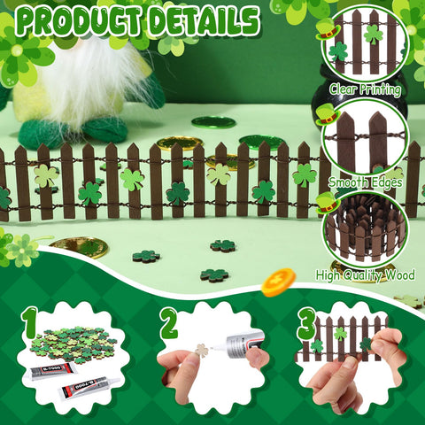 Novabright wooden clovers—100 pieces for DIY garden scenes